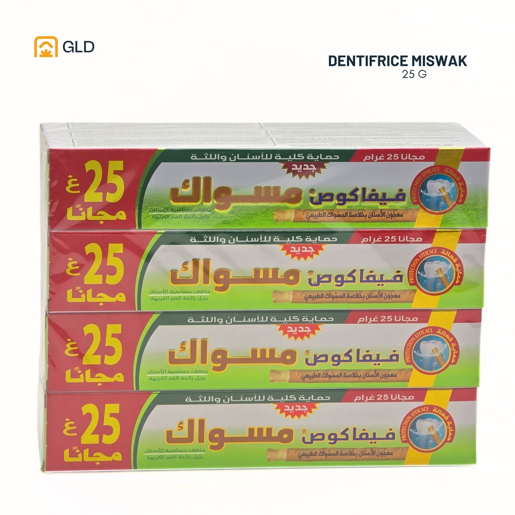 Dentifrice Vivacos Miswak 75 g+25 gr /100 g 