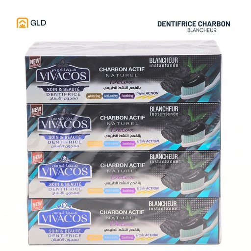 Dentifrice Vivacos Miswak Charbon 100 g 
