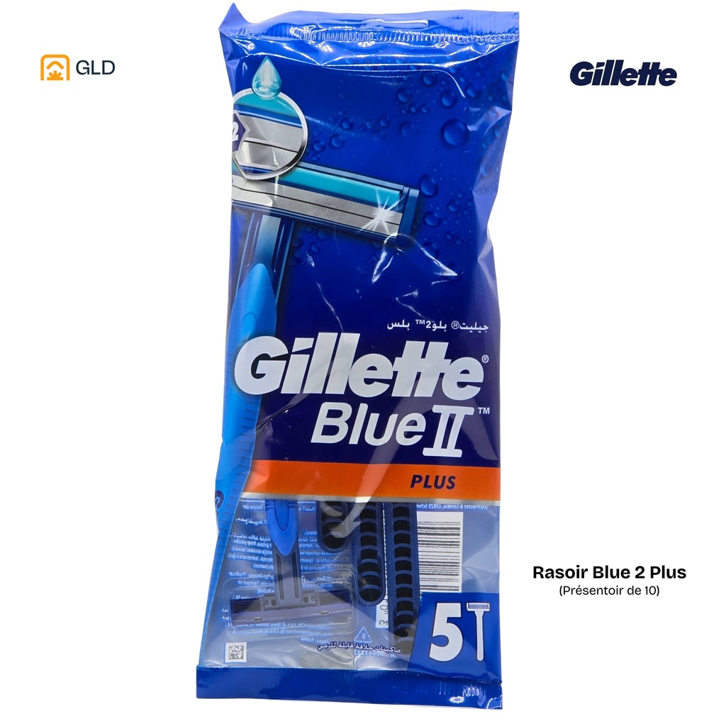 Rasoir Gillette Blue II Plus (5 pièces)