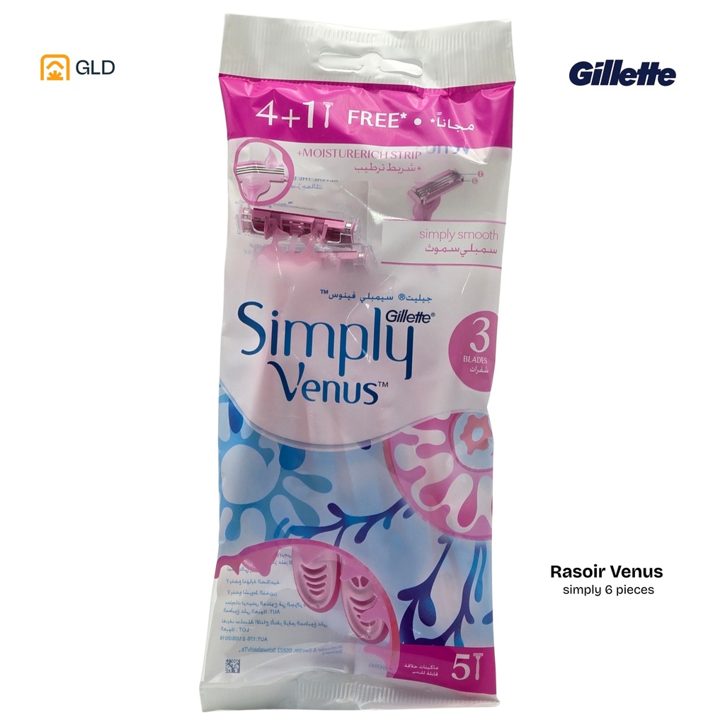 Rasoir Gillette Simply Venus (5 pièces)