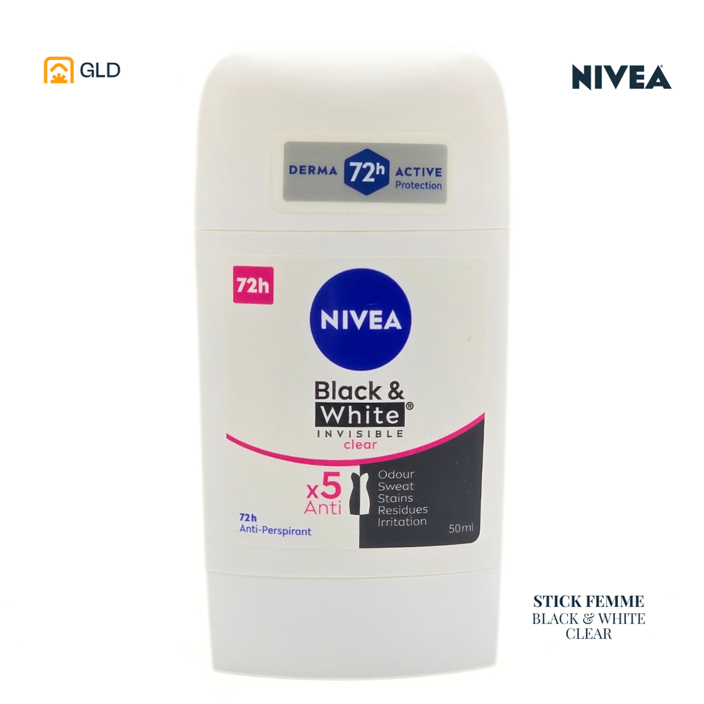 Stick Savon Nivea Black & White Invisible Clear