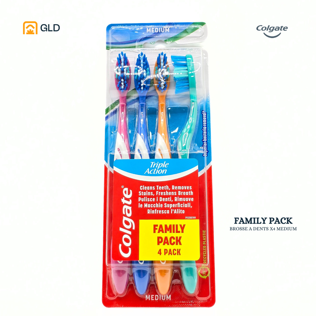 Brosse A Dents Colgate Triple Action - 4 Pièces