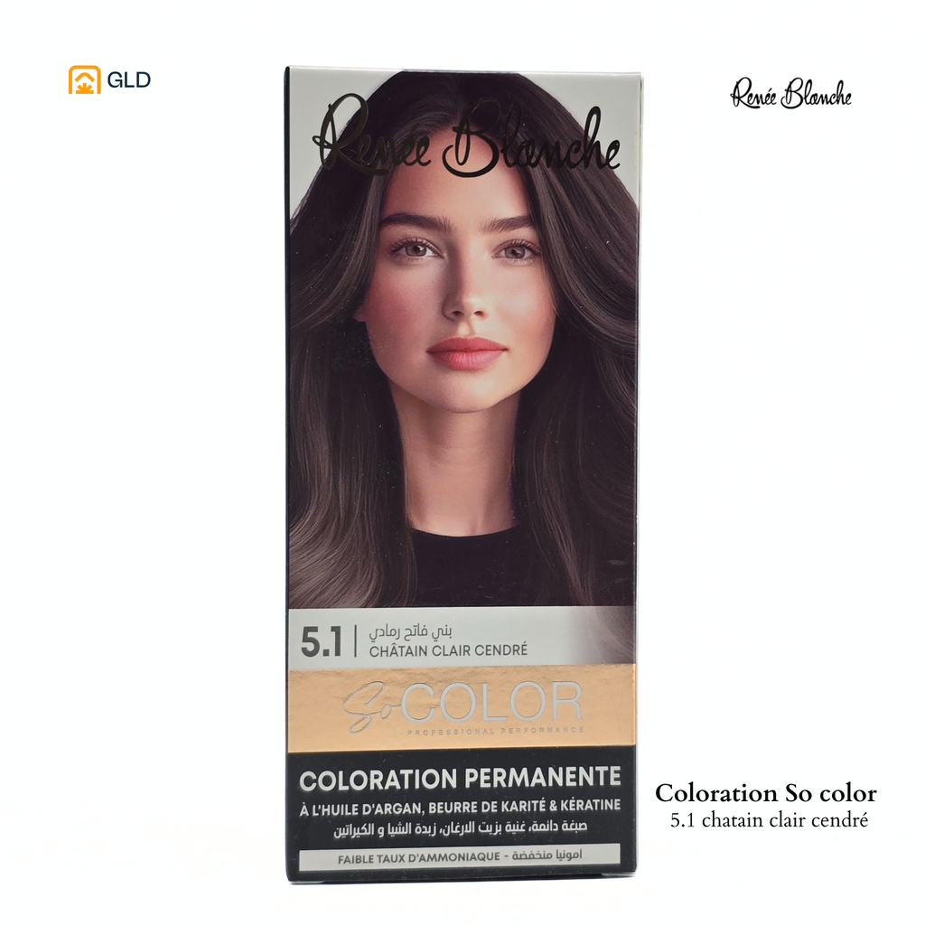 Coloration Capillaire So Color 5.1 Chatain Clair Cendré