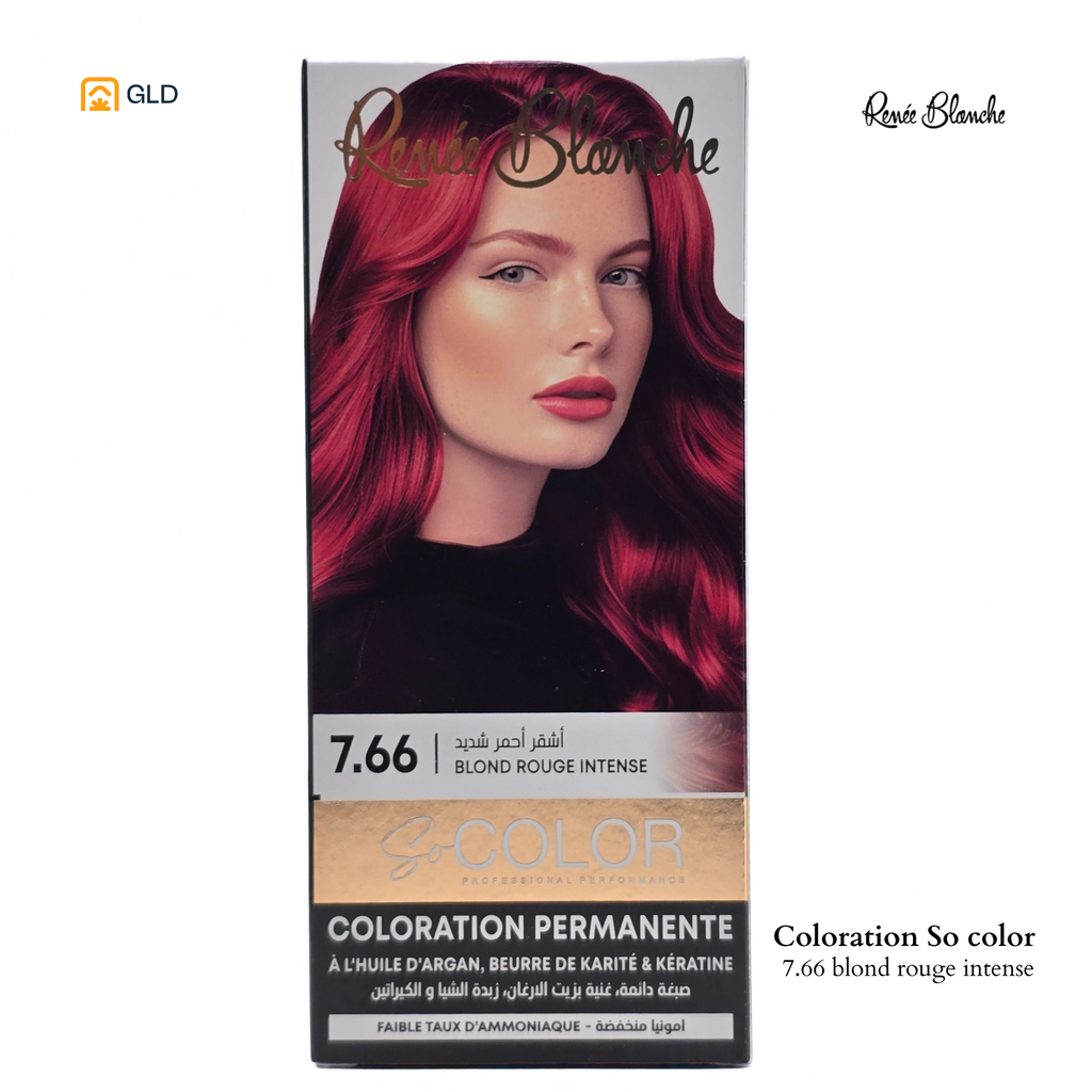 Coloration Capillaire So Color 7.66 Blond Rouge Intense