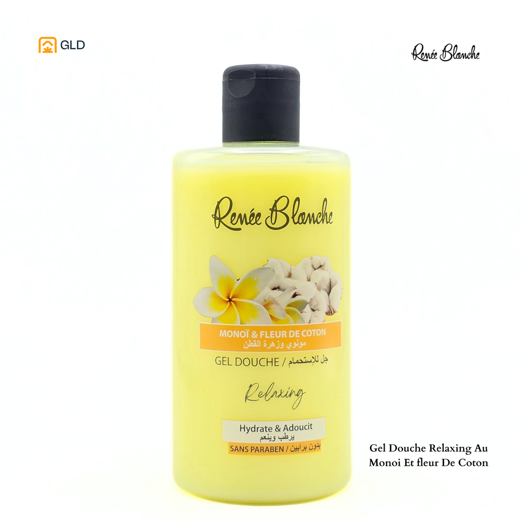Gel Douche Renée Blanche Relaxing Au Monoi Et fleur De Coton