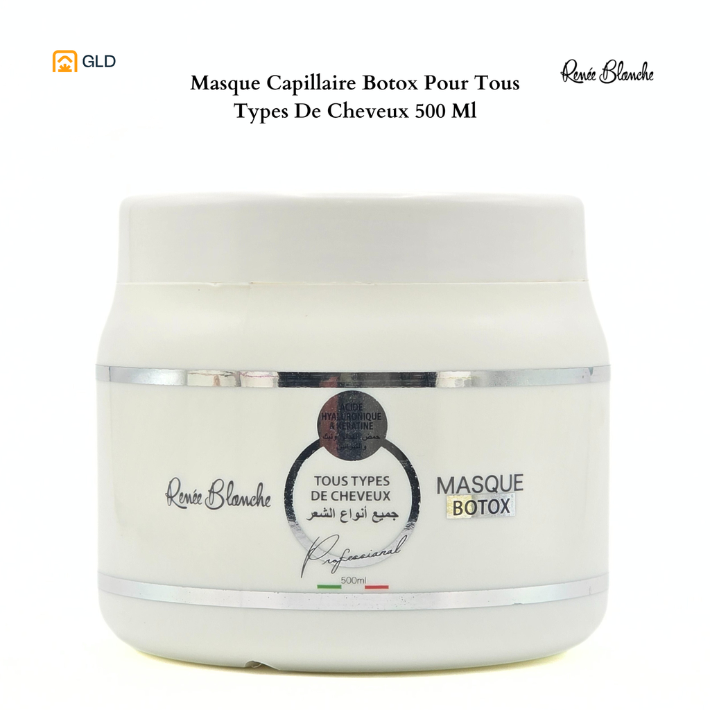 Masque Capillaire Renée Blanche Botox Pour Tous Types De Cheveux 500 Ml