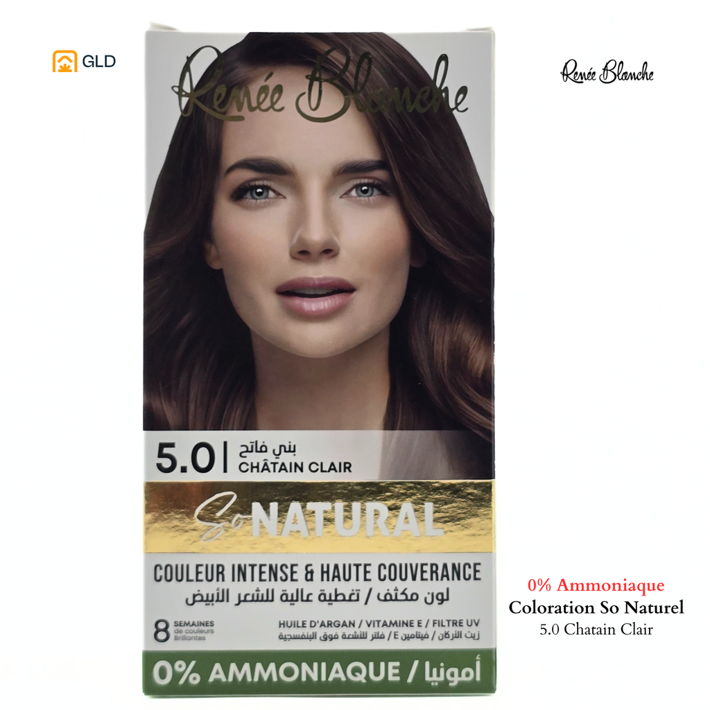 Coloration Capillaire Renée Blanche So Natural 0% Ammonique 5.0 Chatain Clair