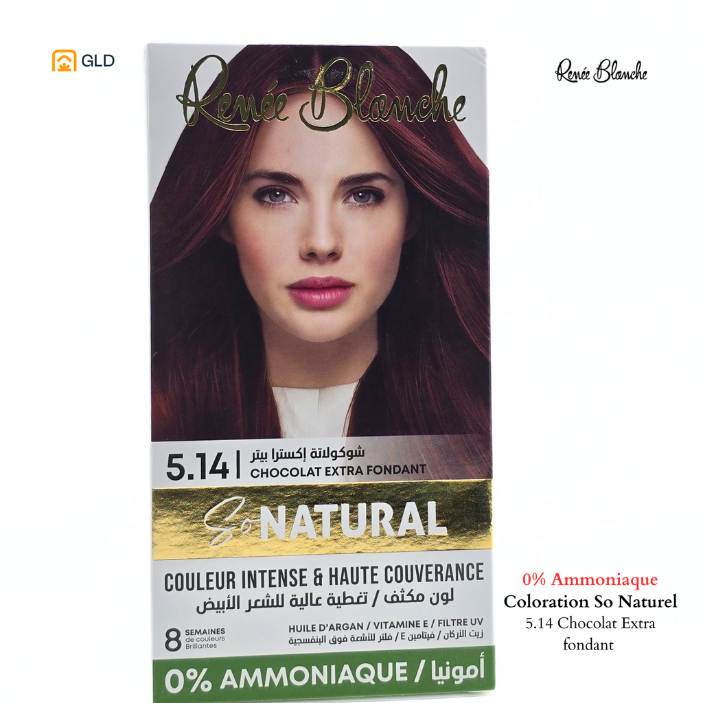 Coloration Capillaire Renée Blanche So Natural 0% Ammonique 5.14 Chocolat Extra Fondant