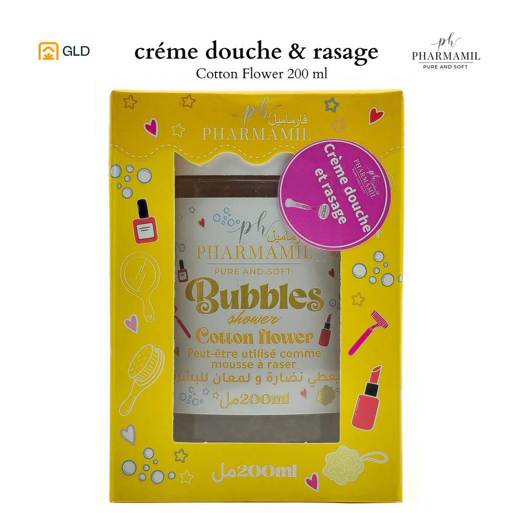 Bubbles Shower Pharmamil 200ml cotton flower jaune