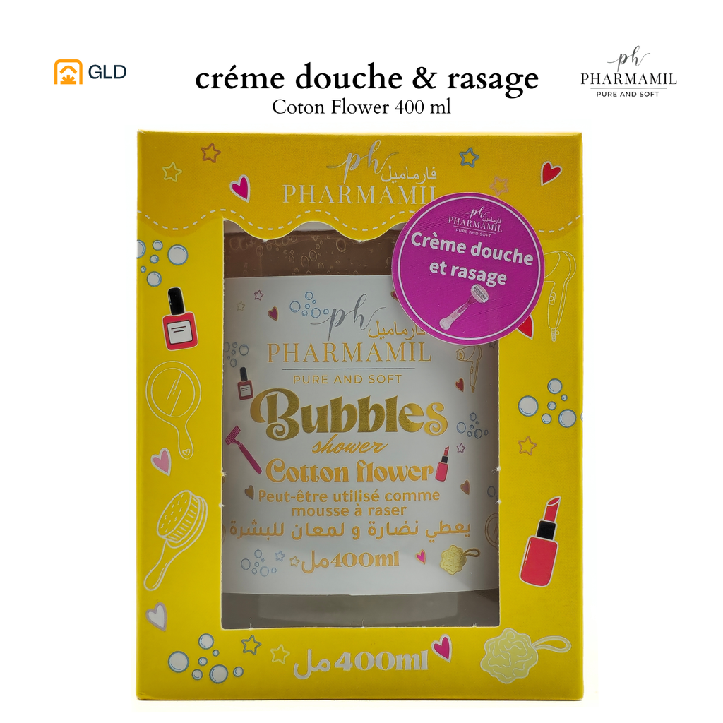 Bubbles Shower Pharmamil 400ml Cotton Flower Jaune