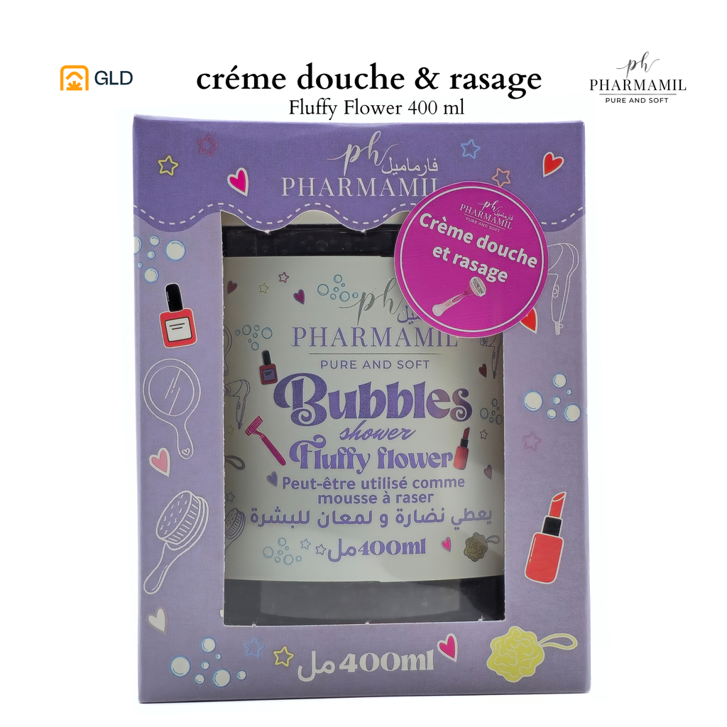 Bubbles Shower Pharmamil 400ml Fluffy Flower Mauve