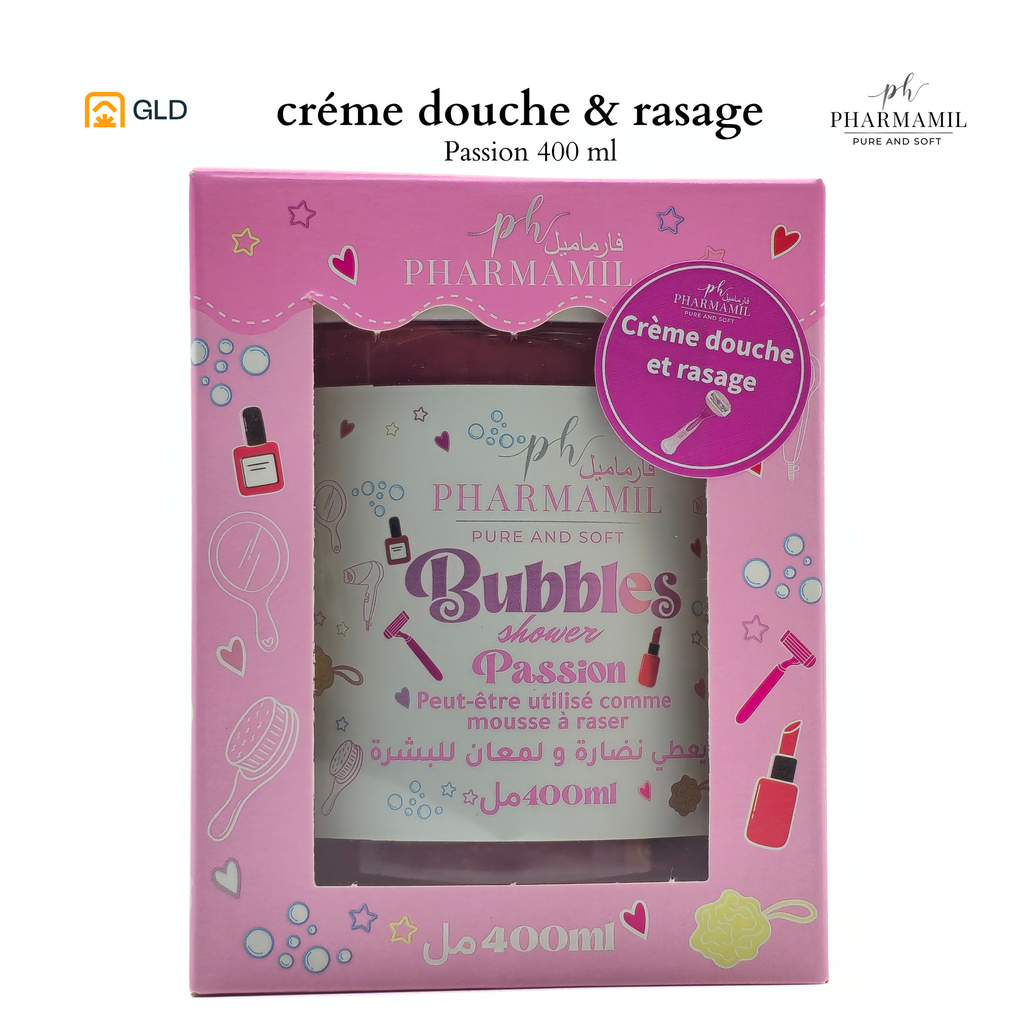 Bubbles Shower Pharmamil 400ml Passion Rose