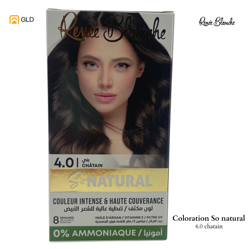 Coloration Capillaire Renée Blanche So Natural 0% Ammonique 4.0 Chatain
