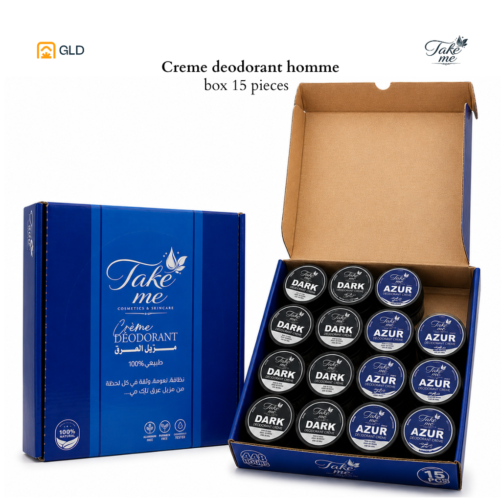Creme Déodorante Take Me Bleu Homme (Box de 15)