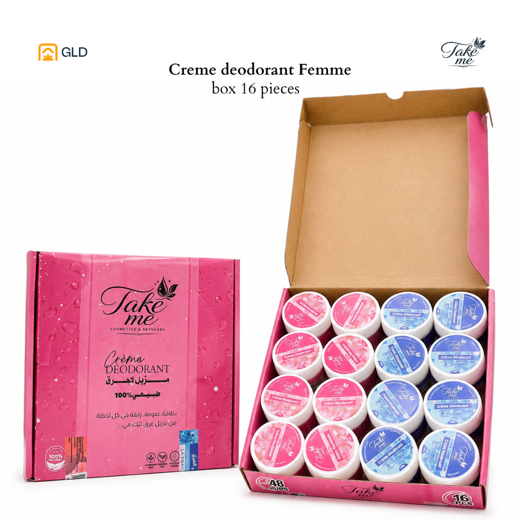 Creme Déodorante Take Me Rose Femme (Box de 16)
