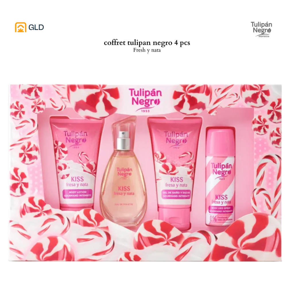 Coffret  Tulipan Negro Kiss Fresa Nata 4PS