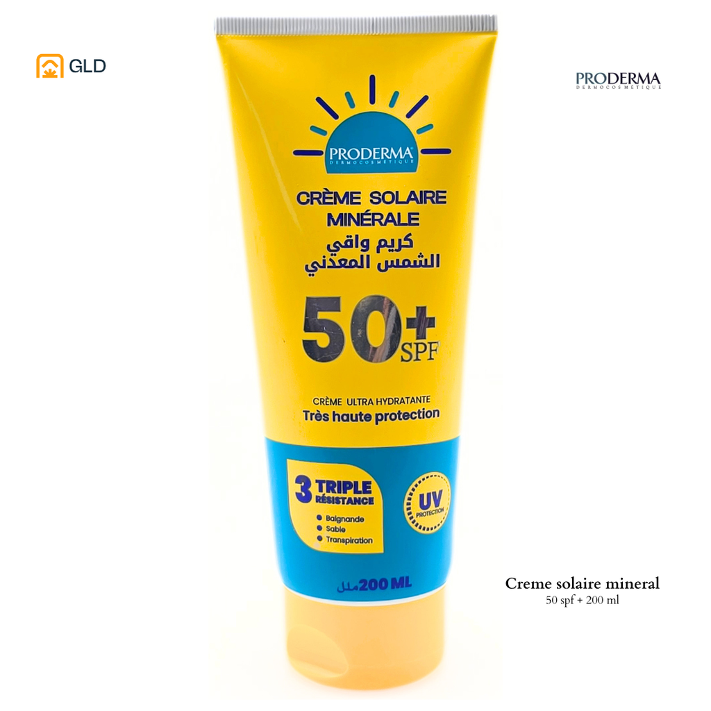Creme Solaire Minerale Triple Resistance Proderma 50+SPF 200ML