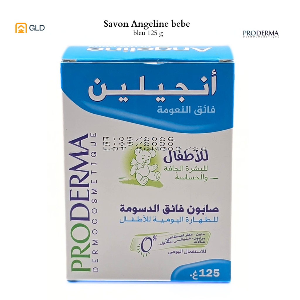 Angeline Savon Bebe rose / bleu Proderma 125GR