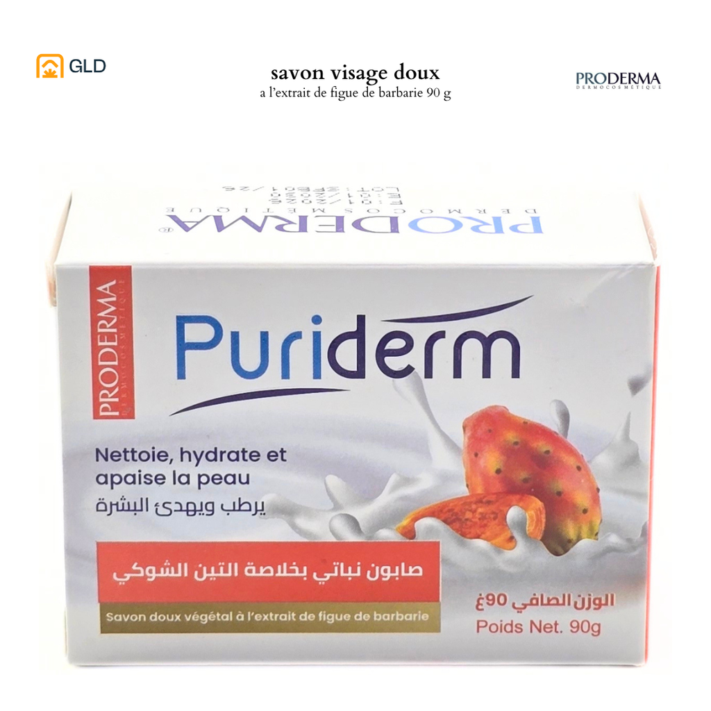 Puriderm Savon Vigetal A L'extrait De Figue De Barbarie Proderma 90 GR