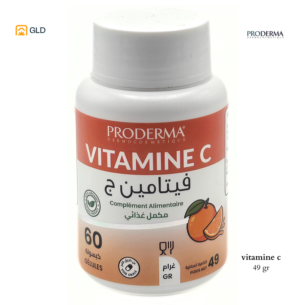 Proderma Vitamine C Comp Alimentaire 60 Gelule 49 GR