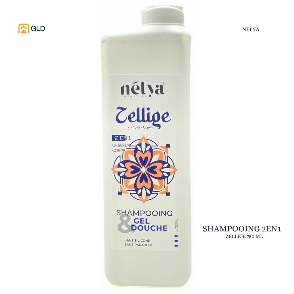 Shampooing Gel Douche Zellige Nelya 2en1  750ML 