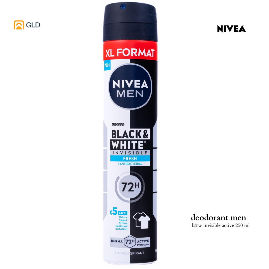 Deodorant Nivea Men Black & White invisible Active 250 ml 