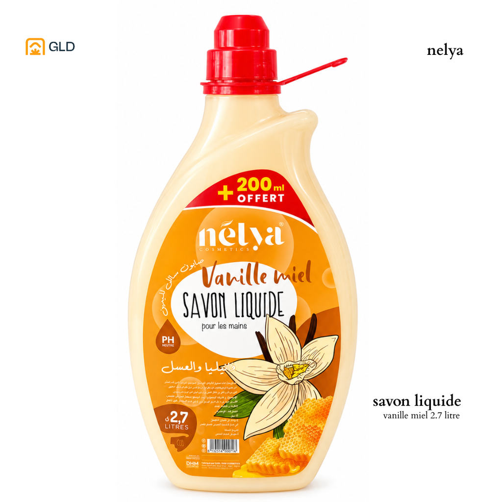Savon Liquide Nelya 2.7L Vanille Miel